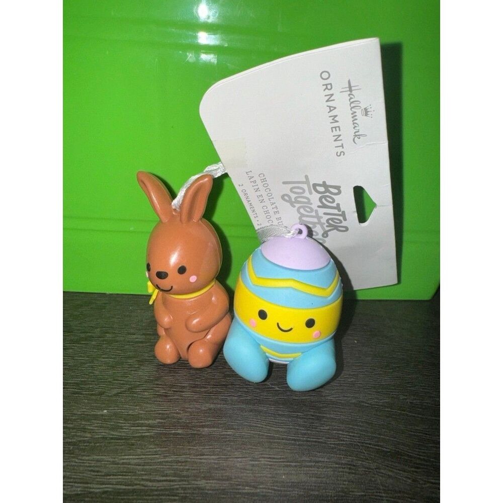 Hallmark bettter together Magnetic Easter ornaments bunny and egg B24